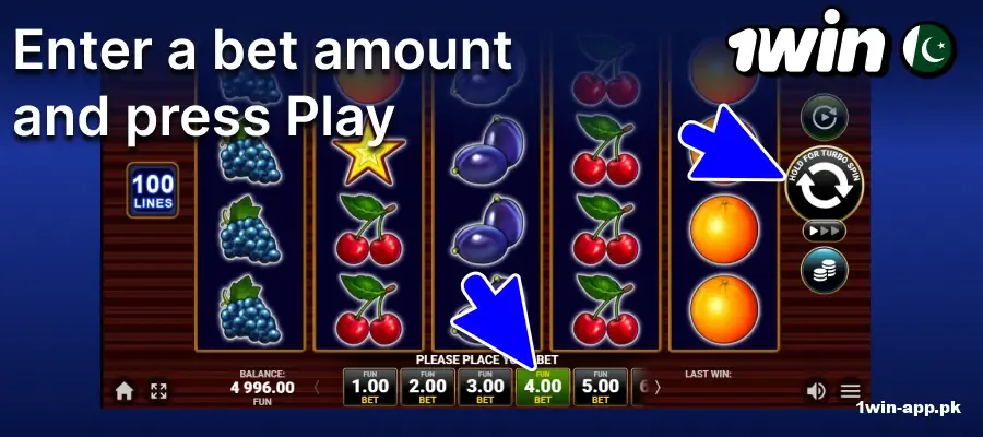 Start playing the game on the 1Win website