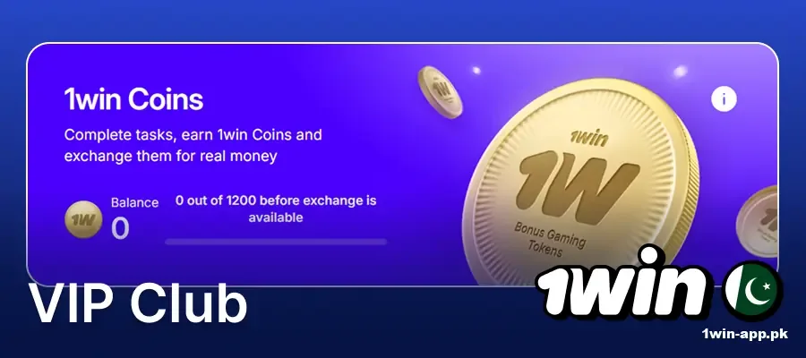 VIP Club on the 1Win website