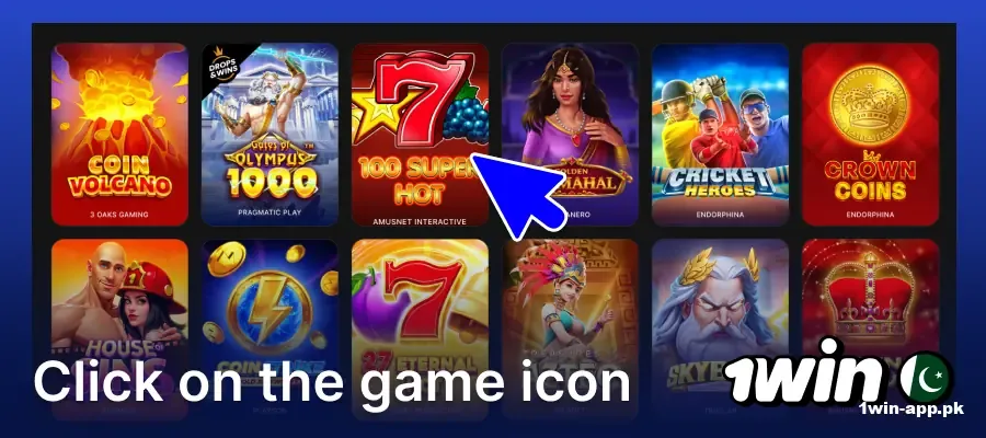 Visit the 1Win website, then click on the game icon to launch it