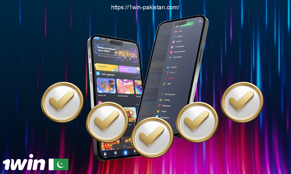 1win bet app offers a variety of convenient betting options specially designed for Pakistani players