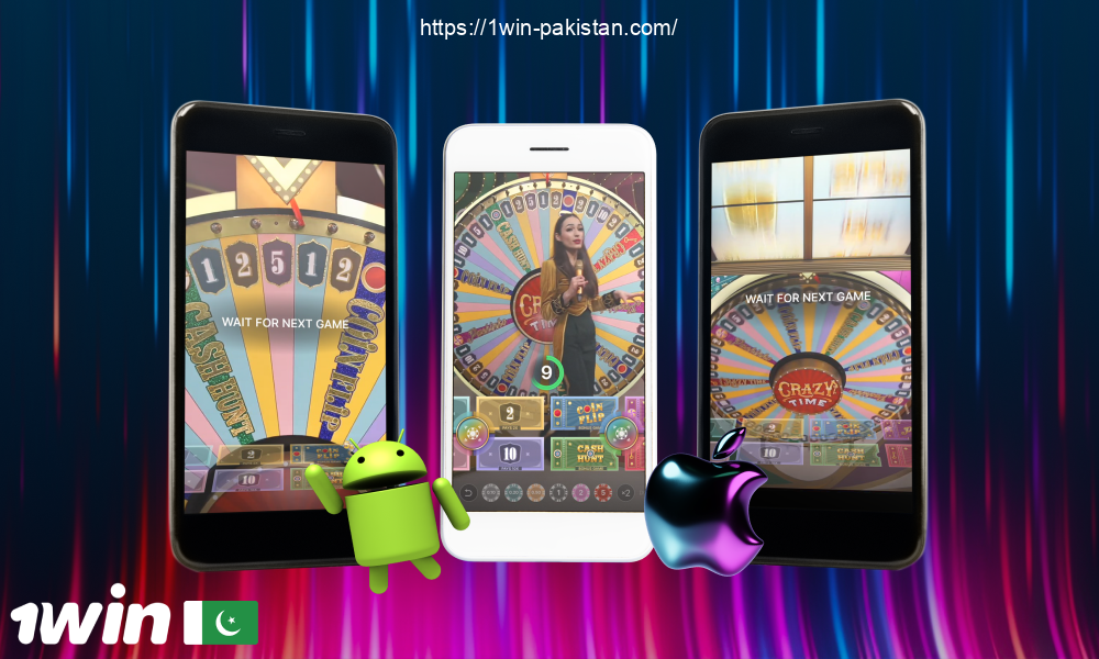 Pakistanis can play this exciting game anywhere with the 1win Crazy Time casino app