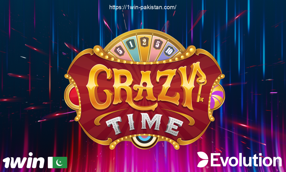 1win Crazy Time is an innovative slot from renowned provider Evolution Gaming, available for Pakistanis to play for real money